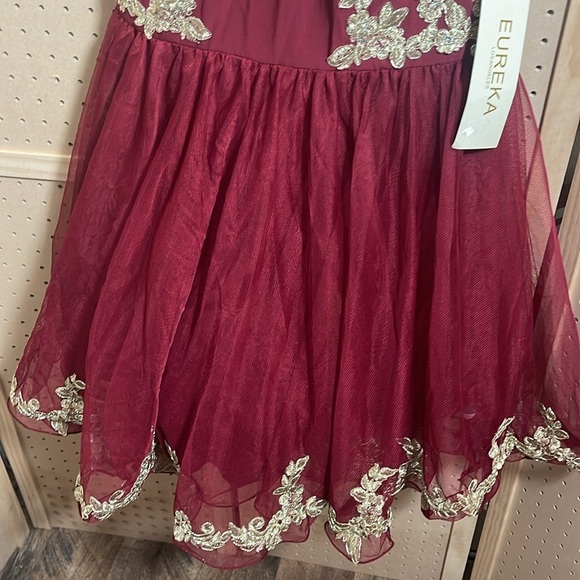 NWT Eureka large burgundy gown dress - Picture 5 of 11